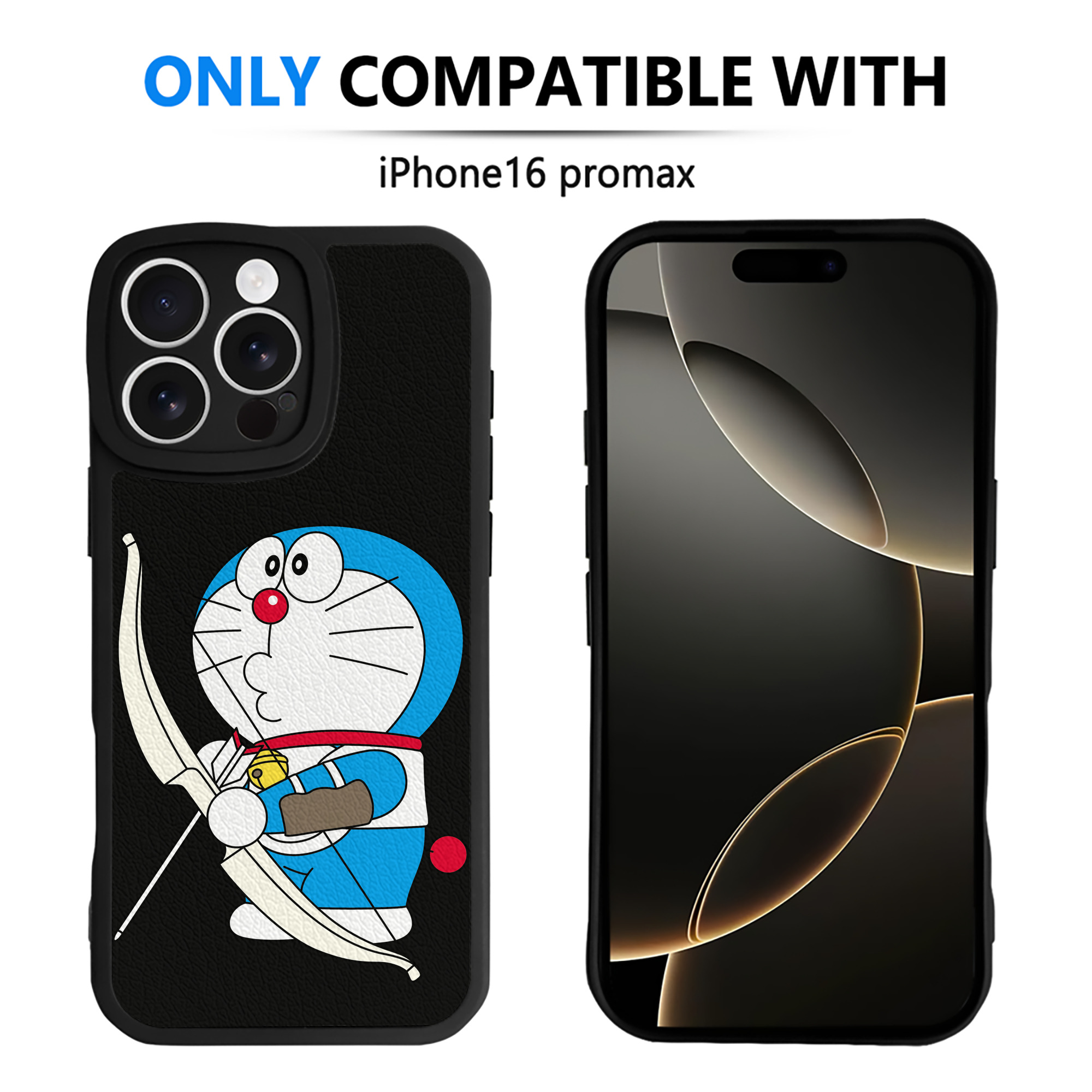 （画像用） ドラえもん Doraemon 【iPhone 16シリーズ対応】シリコンスマホケース（レザー調） 材質：シリコン